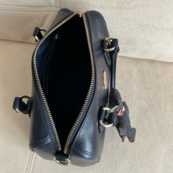 Coach Leather Satchel, Tote, Handbag, Crossbody Strap with Felt Hanging Scottie - Picture 13 of 16